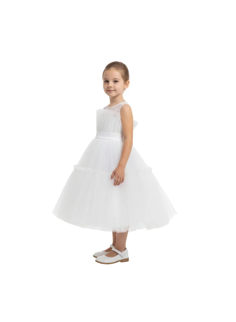 D'Daniela Tulle Ruffle Dress